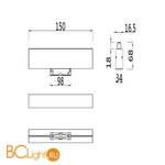 Трековый светильник Maytoni Basis S35 4000K 7Вт 120° TR012-2-7W4K-B - Схема