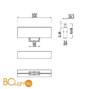 Трековый светильник Maytoni Basis S35 4000K 12Вт 120° TR012-2-12W4K-B - Схема
