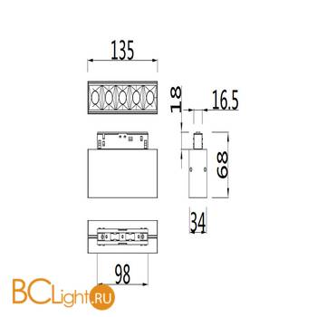 Трековый светильник Maytoni Points S35 4000K 10Вт 24° TR014-2-10W4K-B - Схема