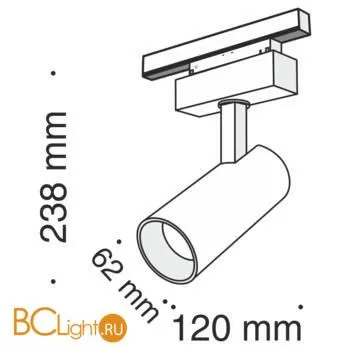 Трековый светильник Maytoni Focus Led S35 3000K 18Вт 24° TR019-2-15W3K-B - Фото 0
