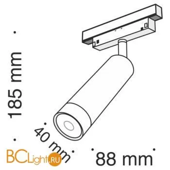 Трековый светильник Maytoni Focus Led S35 3000K 7Вт 24° TR019-2-7W3K-B - Фото 1