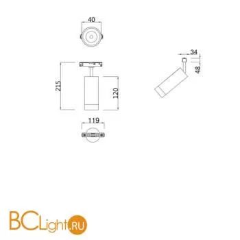 Светильник для магнитного шинопровода Maytoni Magnetic track TR019-2-7W4K-MG - Фото 0