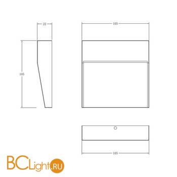 Уличный настенный светильник Maytoni Mane O047SL-L4W3K - Схема