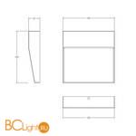 Уличный настенный светильник Maytoni Mane O047SL-L4W3K - Схема