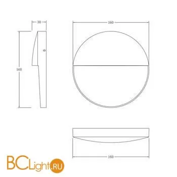Уличный настенный светильник Maytoni Mane O046SL-L7BR3K - Фото 0