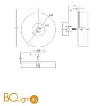 Бра Maytoni Mare MOD305WL-01G - Фото 3