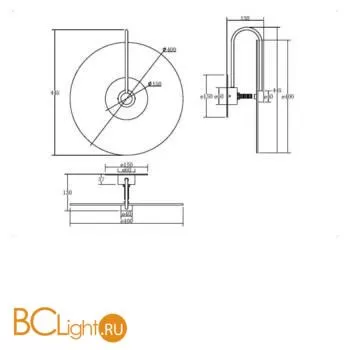 Настенный светильник Maytoni Mare MOD305WL-01B - Фото 5