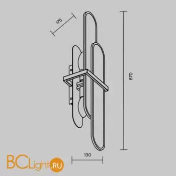 Настенный светильник Maytoni Marmo new MOD099WL-02G2 - Фото 5