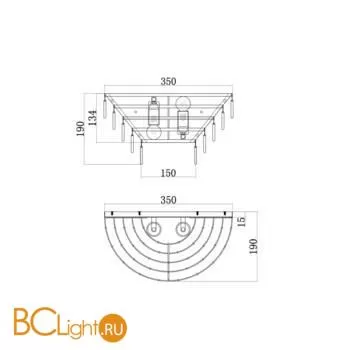 Настенный светильник Maytoni Mazzo MOD130WL-02G - Фото 0