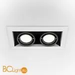 Встраиваемый светильник Maytoni Metal Modern GU10 2x50Вт DL008-2-02-W - Фото 1
