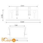 Встраиваемый светильник Maytoni Metal Modern GU10 2x50Вт DL008-2-02-B - Схема