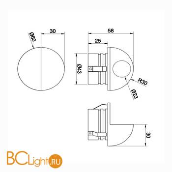 Встраиваемый светильник Maytoni Mezzo O033WL-L3B3K - Схема