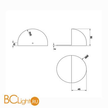 Уличный настенный светильник Maytoni Mezzo O033WL-L7W3K - Схема