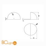 Уличный настенный светильник Maytoni Mezzo O033WL-L7W3K - Схема