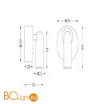 Настенный светильник (бра) Maytoni Mirax 3000К 3Вт IP 20 C038WL-L3B3K - Схема