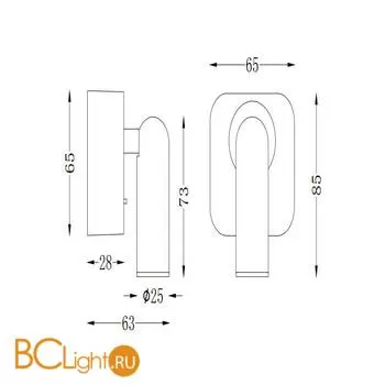 Настенный светильник (бра) Maytoni Mirax 3000К 3Вт IP 20 C039WL-L3B3K - Фото 0