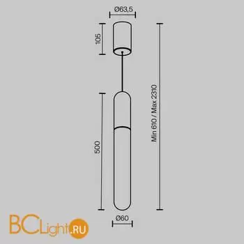 Подвесной светильник Maytoni Mist new P101PL-L500-12W3K-B - Фото 6