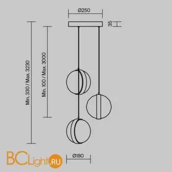 Подвесной светильник Maytoni Misterio MOD379PL-L17B3K - Фото 6