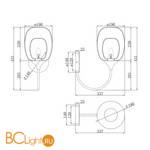 Настенный светильник (бра) Maytoni Aura MOD016WL-01BS - Схема