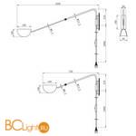 Настенный светильник (бра) Maytoni Mollis MOD126WL-01B1 - Схема