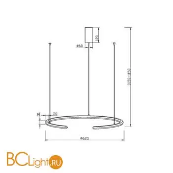 Подвесной светильник Maytoni Motion MOD276PL-L20B3K - Фото 5