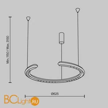 Подвесной светильник Maytoni Motion MOD276PL-L20B3K - Фото 4