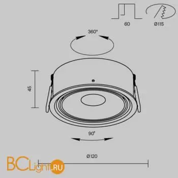 Встраиваемый светильник Technical DL060-9W3-4-6K-W - Фото 10