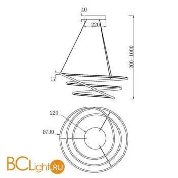 Подвесной светильник Maytoni Nola MOD100PL-L88BSK - Фото 4