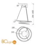 Подвесной светильник Maytoni Nola MOD100PL-L47BSK1 - Фото 1