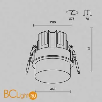 Встраиваемый светильник Maytoni Nude DL065-12W4K-W - Фото 6