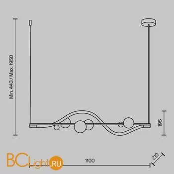 Подвесной светильник Maytoni Oasis new MOD289PL-L13BS3K - Фото 6