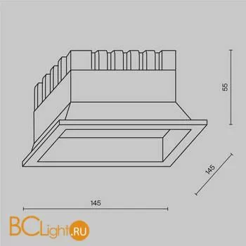 Встраиваемый светильник Maytoni Okno DL056-18W4K-W - Фото 5