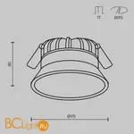 Встраиваемый светильник Maytoni Okno DL055-24W3-4-6K-B - Фото 5