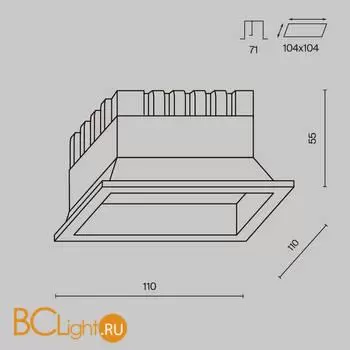 Встраиваемый светильник Maytoni Okno DL056-12W3-4-6K-B - Фото 5