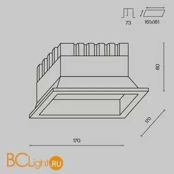 Встраиваемый светильник Maytoni Okno DL056-24W3-4-6K-B - Фото 5