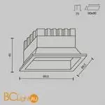 Встраиваемый светильник Maytoni Okno new DL056-8W3-4-6K-B - Фото 0