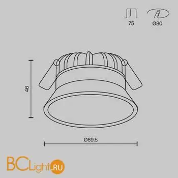 Встраиваемый светильник Maytoni Okno new DL055-8W3-4-6K-W - Фото 4