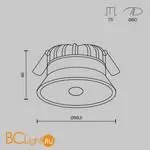 Встраиваемый светильник Maytoni Okno DL055-8W3K-SEN-W - Фото 4