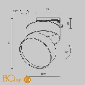 Трековый светильник Maytoni ONDA new TR007-1-18W4K-W-1 - Фото 8