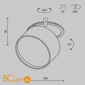 Встраиваемый светильник Maytoni Onda new DL024-12W-DTW-B - Фото 10