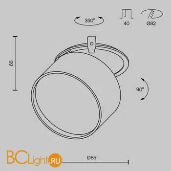 Встраиваемый светильник Maytoni Onda new DL024-12W4K-BMG - Фото 8
