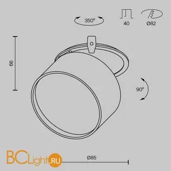 Встраиваемый светильник Maytoni Onda new DL024-12W-DTW-BMG - Фото 10