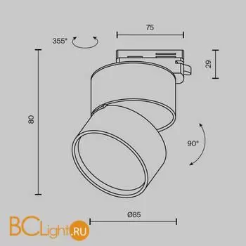 Трековый светильник Maytoni ONDA new TR007-1-12W4K-B-1 - Фото 8