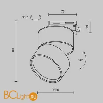 Трековый светильник Maytoni ONDA TR007-1-12W3K-W-1 - Фото 2