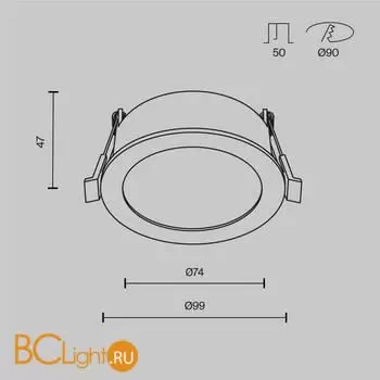 Встраиваемый светильник Maytoni Orb DL130-GX53-W - Фото 7