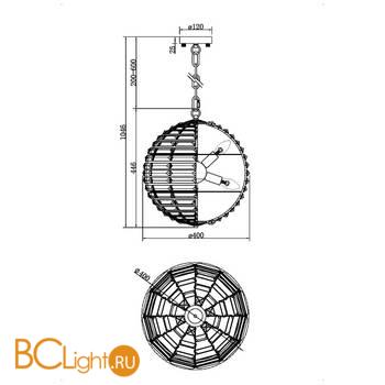 Подвесной светильник Maytoni Palla MOD092PL-06CH - Схема