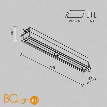 Встраиваемый светильник Maytoni Parete DL100-12W2.7-3-4K-W - Фото 6