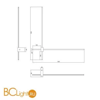 Настенный светильник (бра) Maytoni Pars 3000К 12Вт IP 20 C070WL-L12GB3K - Фото 1