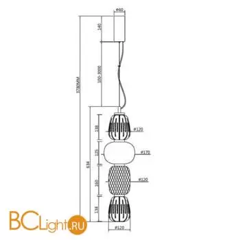 Подвесной светильник Maytoni Pattern MOD267PL-L32G3K - Фото 5