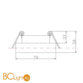 Встраиваемый светильник Maytoni Pauline GU10 1x10Вт DL046-01W - Схема